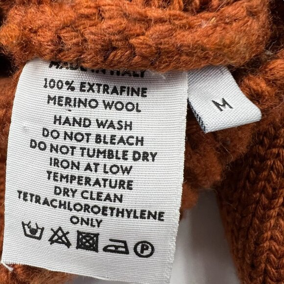 Mansur Gavriel Heavy Knit Women's Merino Wool Turtleneck Sweater Size M - Picture 5 of 6